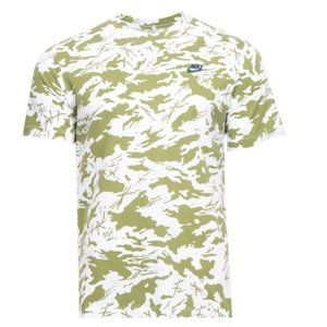 Nike Men's Sportswear Club Camo T-Shirt DR7819-100 Olive Size Small MSRP $35